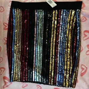 Torrid multicolor sequin holiday Christmas pencil skirt size 2